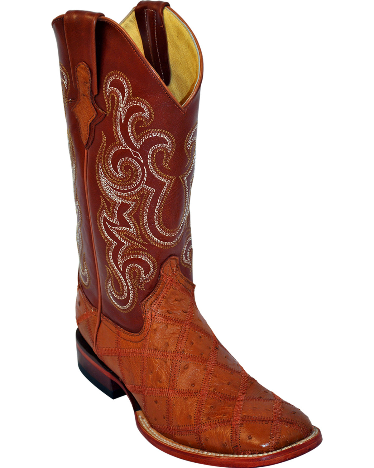 Ferrini Men's Ostrich Patch Exotic Western Boots | Boot Barn