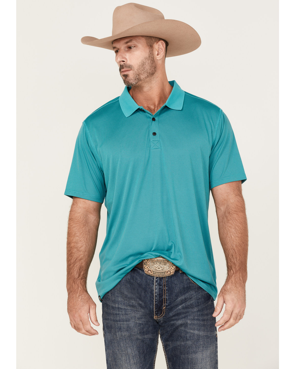 RANK 45® Men's Spinner Solid Short Sleeve Polo Shirt