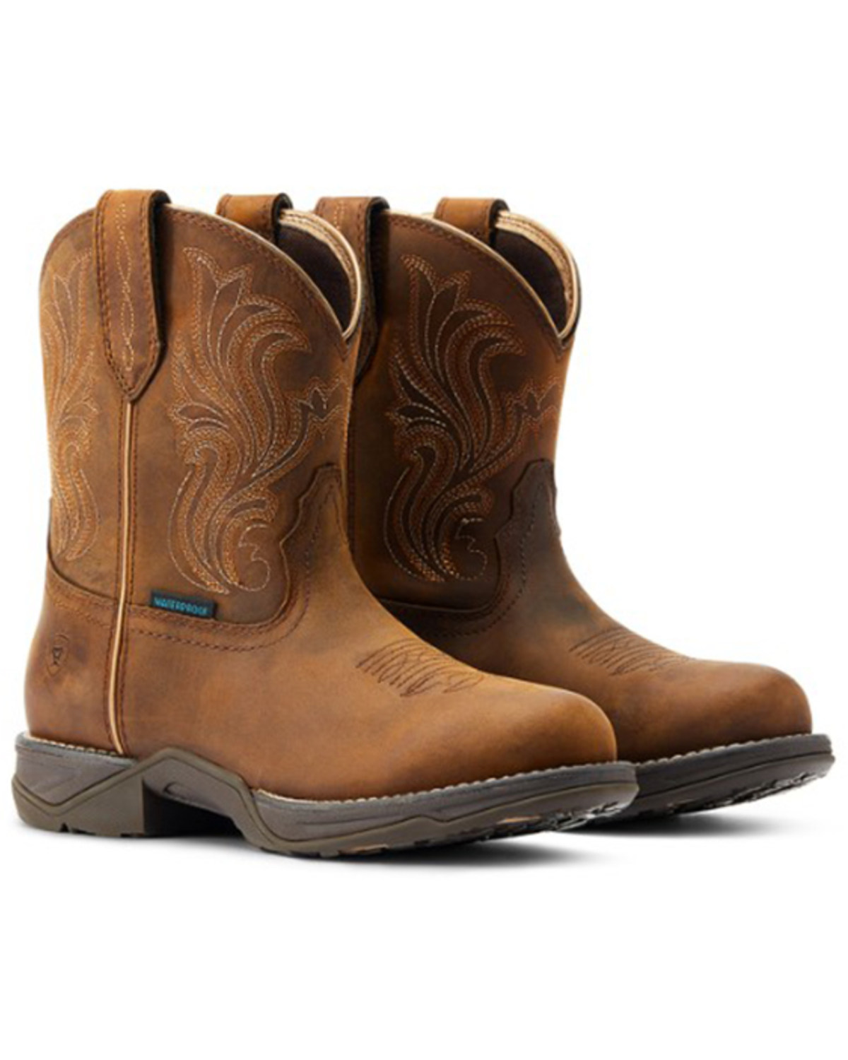 Ariat Women's Anthem Shortie Waterproof Western Performance Boots - Round Toe