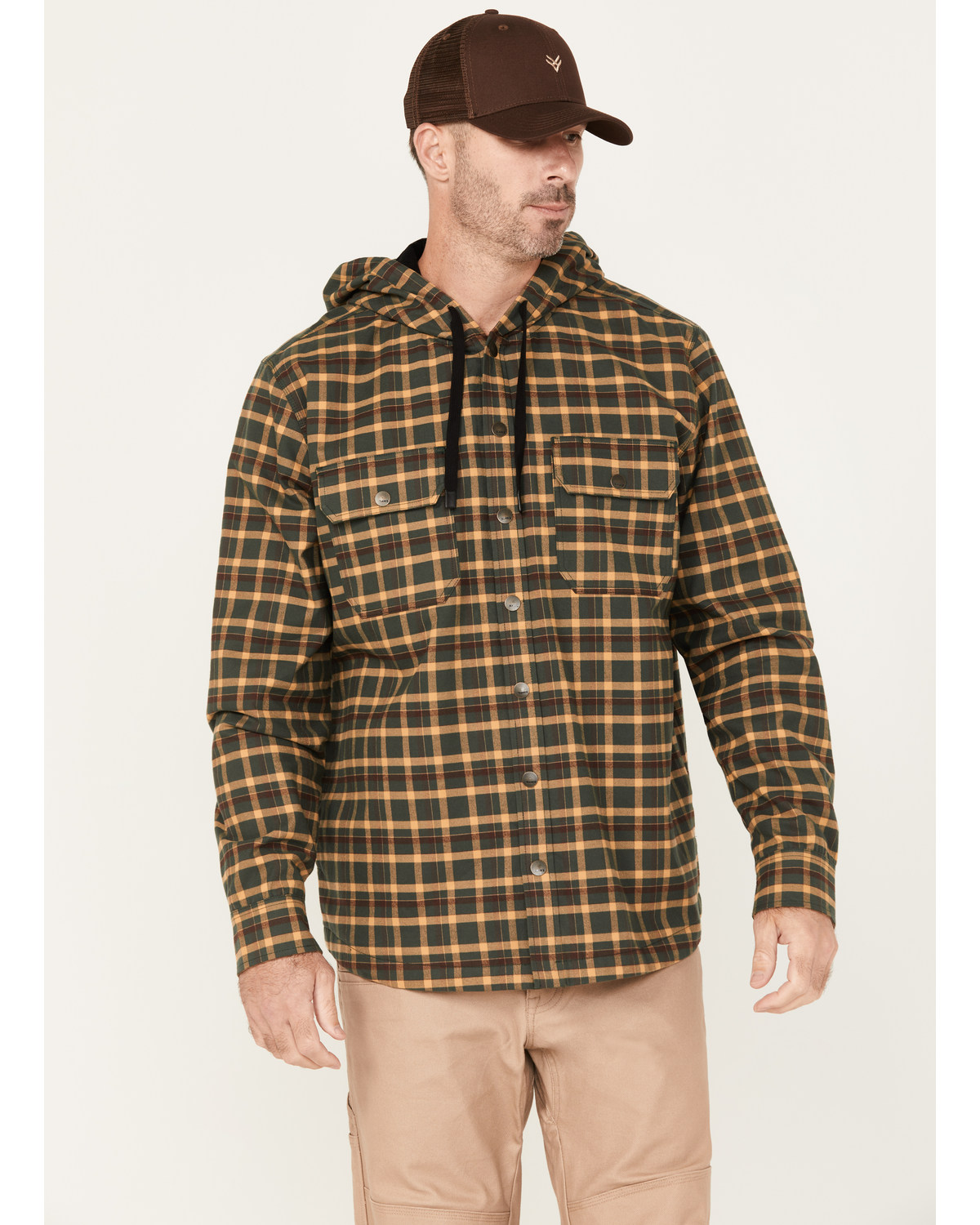 Hawx Men's Flannel Hooded Work Jacket