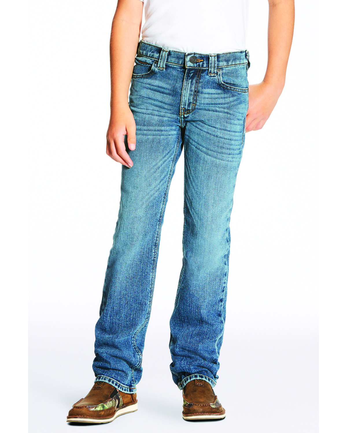 Ariat Boys' B5 Drifter Legacy Denim Slim Straight Jeans