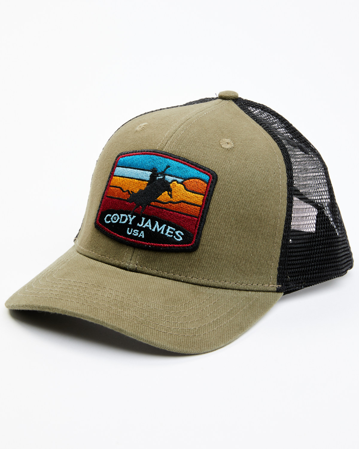 Cody James Men's Serape Striped Bull Rider Patch Ball Cap