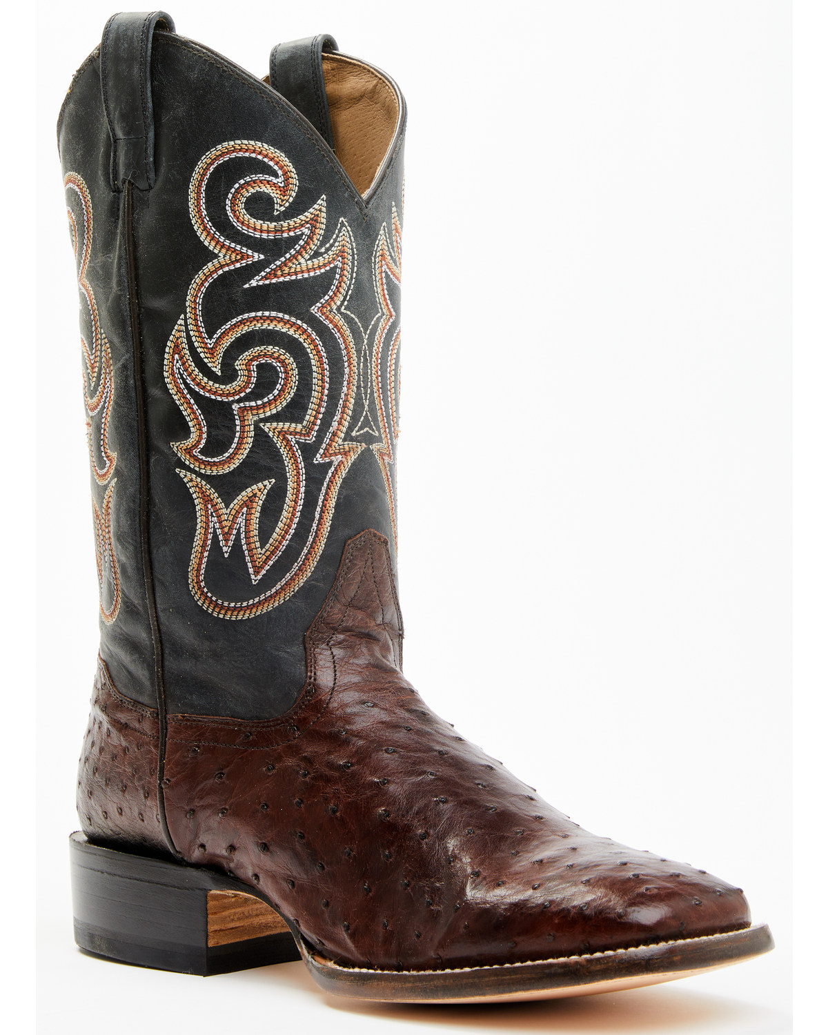 Cody James Men's Exotic Full Quill Ostrich Western Boots - Broad Square Toe