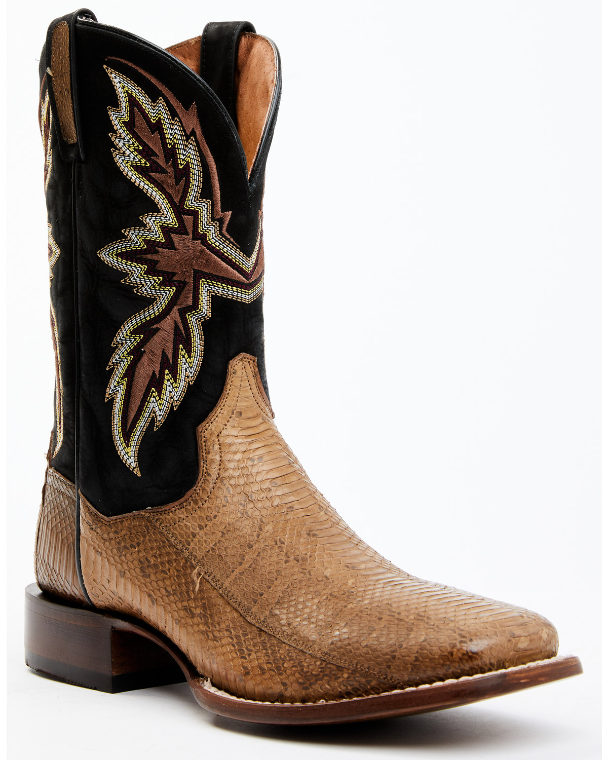 Dan Post Men's Taupe Water Snake Exotic Western Boots - Broad Square Toe