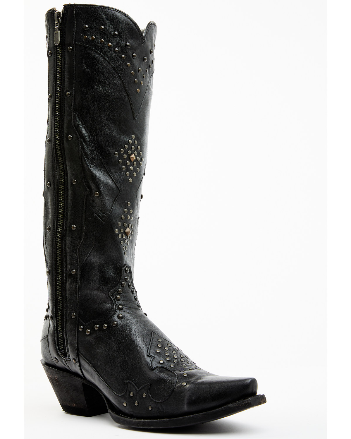 Dan Post Women's Daredevil Studded Tall Western Boots - Snip Toe