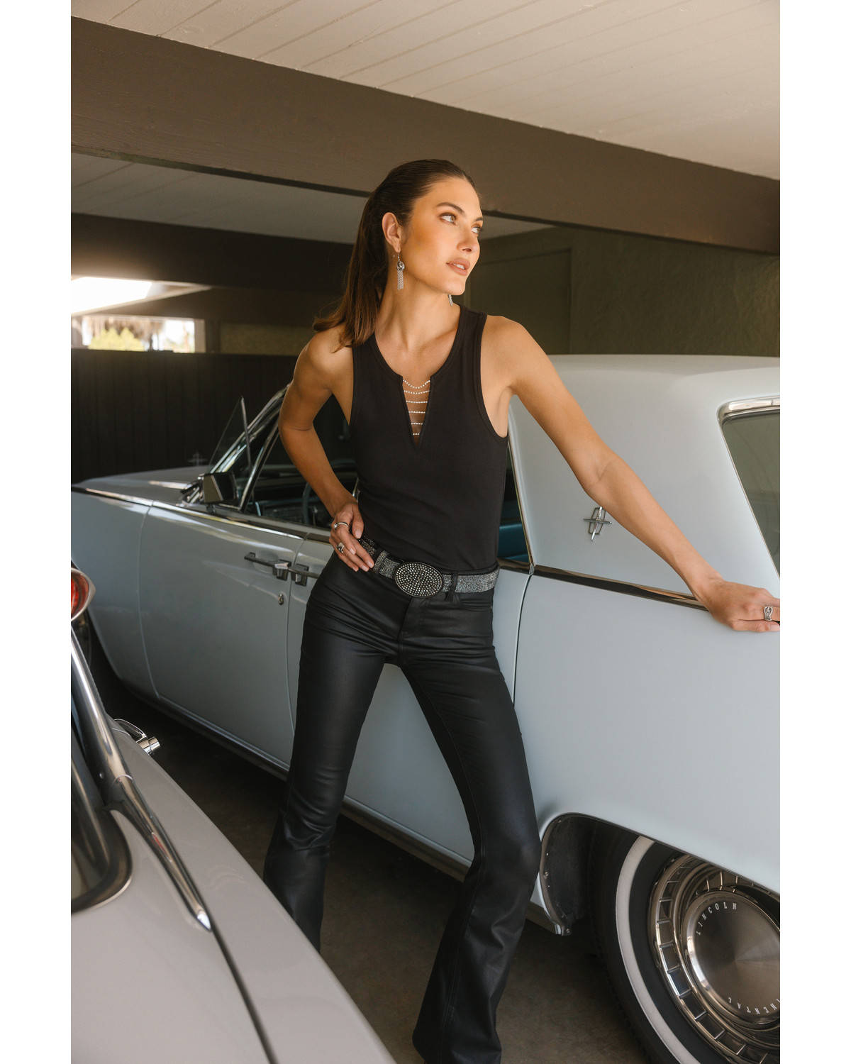 Idyllwind Women's Rhinestone Chain Ribbed Tank