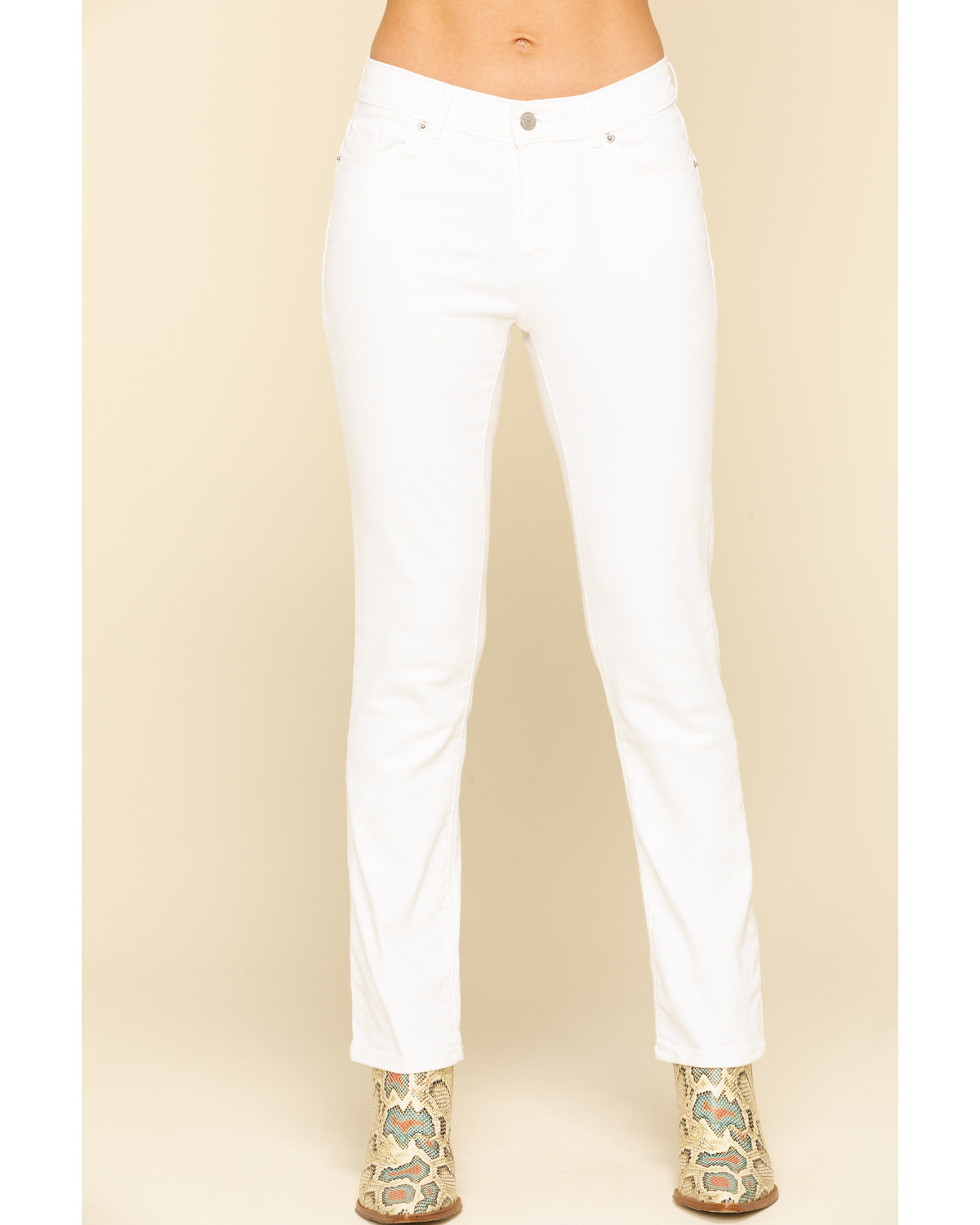 white straight jeans