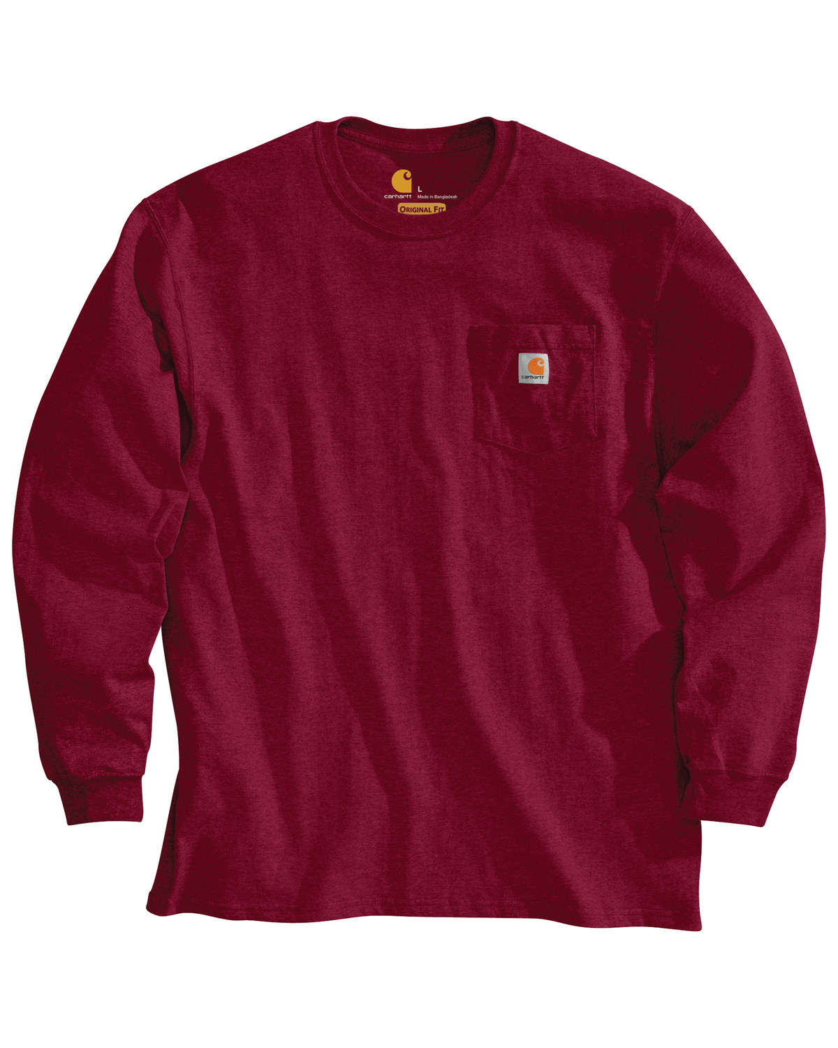 Carhartt Men's Loose Fit Heavyweight Long Sleeve Logo Pocket Work T-Shirt