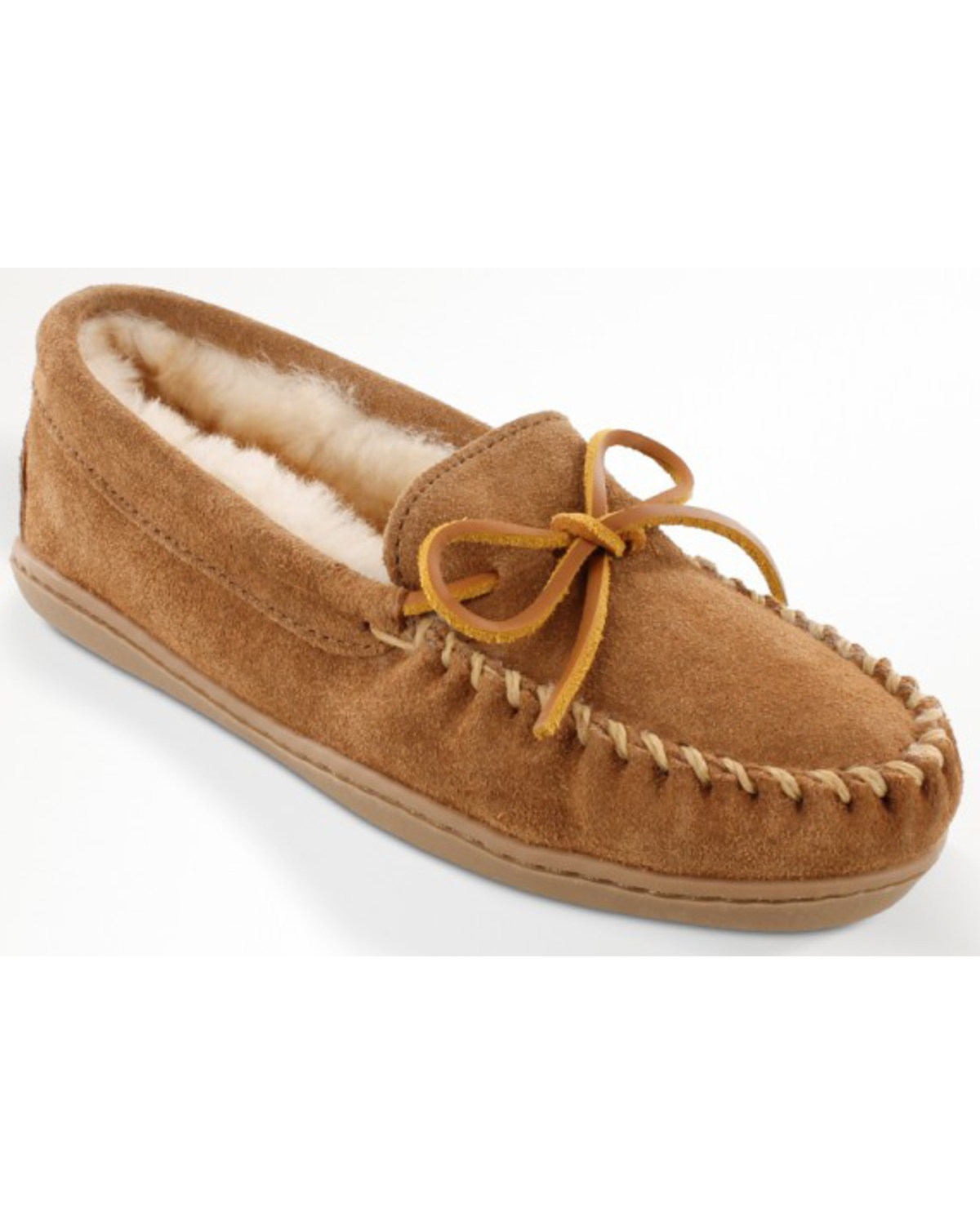 Minnetonka Women's Sheepskin Hardsole Moccasins