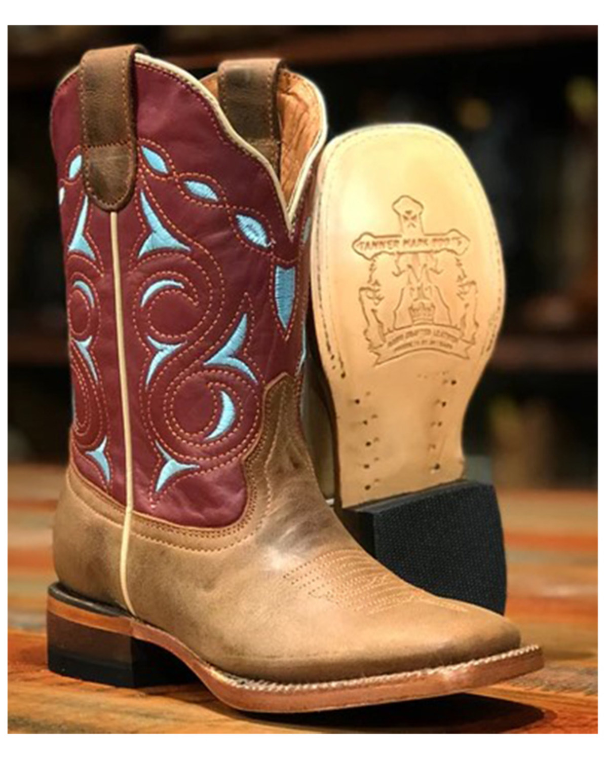 Tanner Mark Men s San Marcos Western Boots Broad Square Toe Boot Barn in Tustin CA