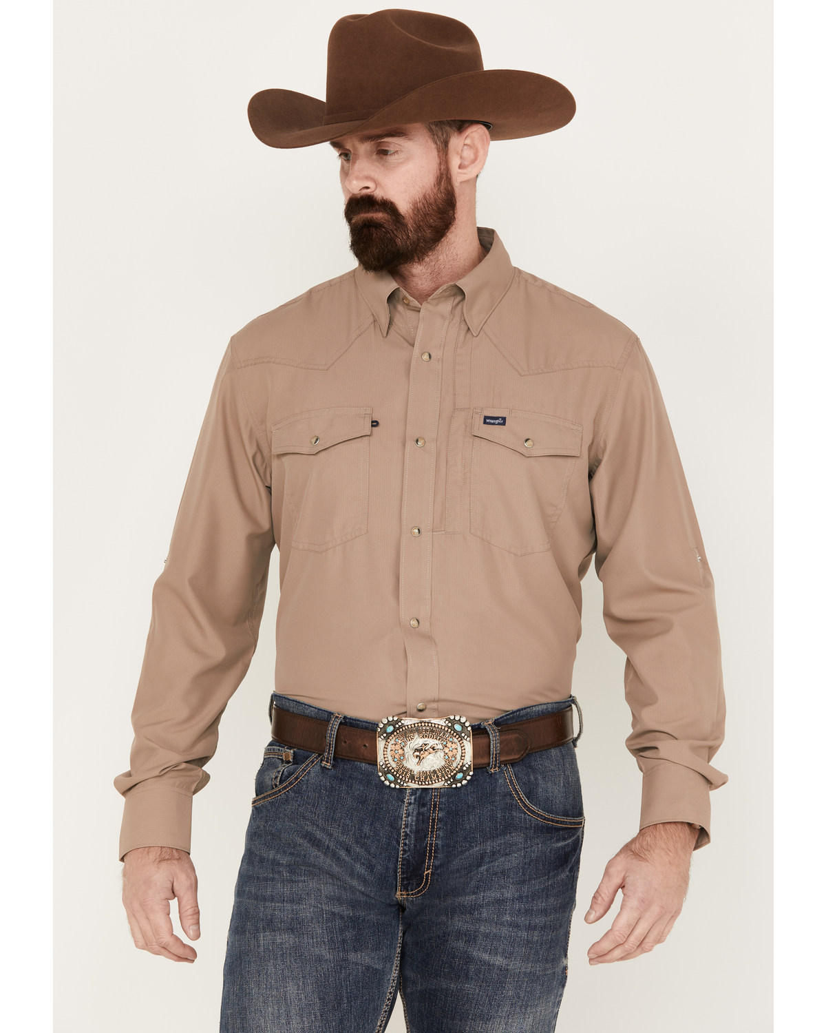 Wrangler Men's Performance Long Sleeve Snap Western Shirt - Big & Tall