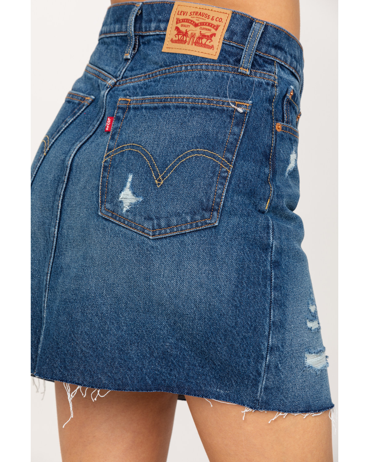 Levi’s Women's High-Waisted Deconstructed Iconic Skirt | Boot Barn