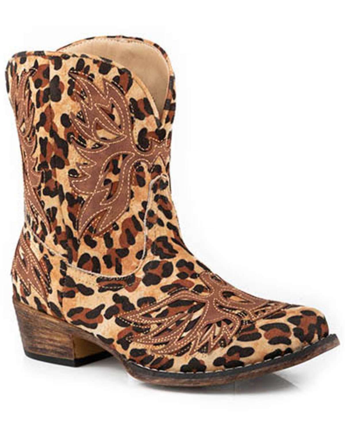 Roper Women s Amelia Leopard Print Western Booties Snip Toe Boot Barn in Tustin CA The Market Place