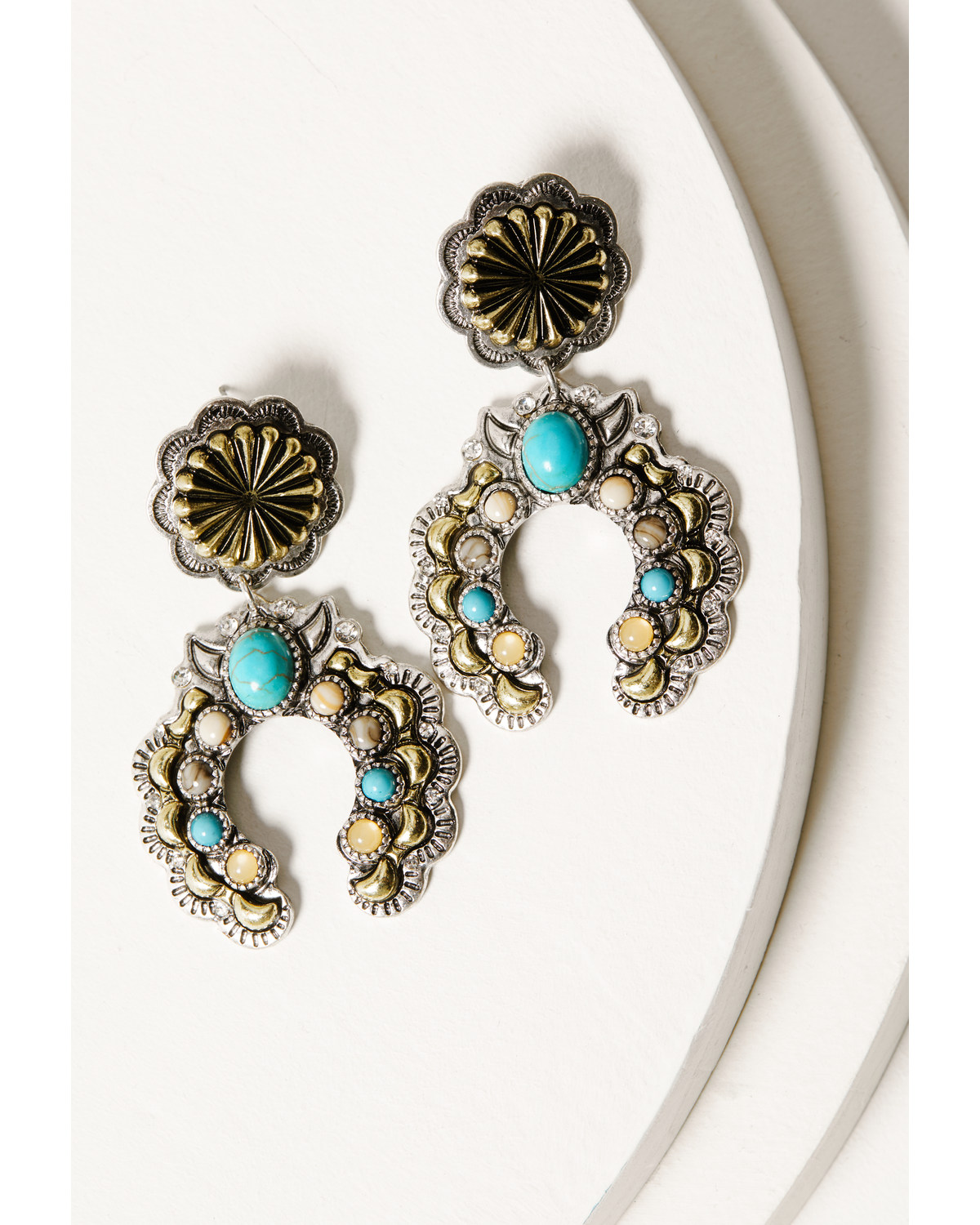 Shyanne Women's Wild Blossom Crescent Turquoise Earrings