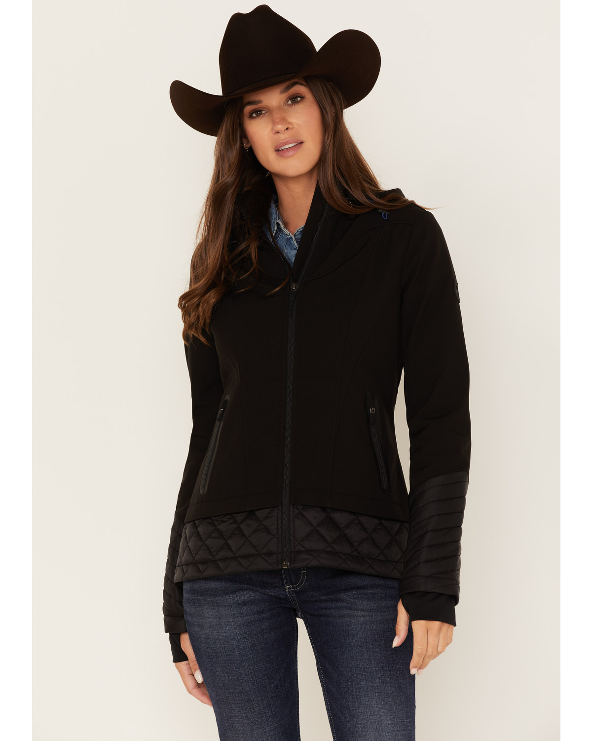 RANK 45® Women's Seliana Hooded Hybrid Softshell Jacket