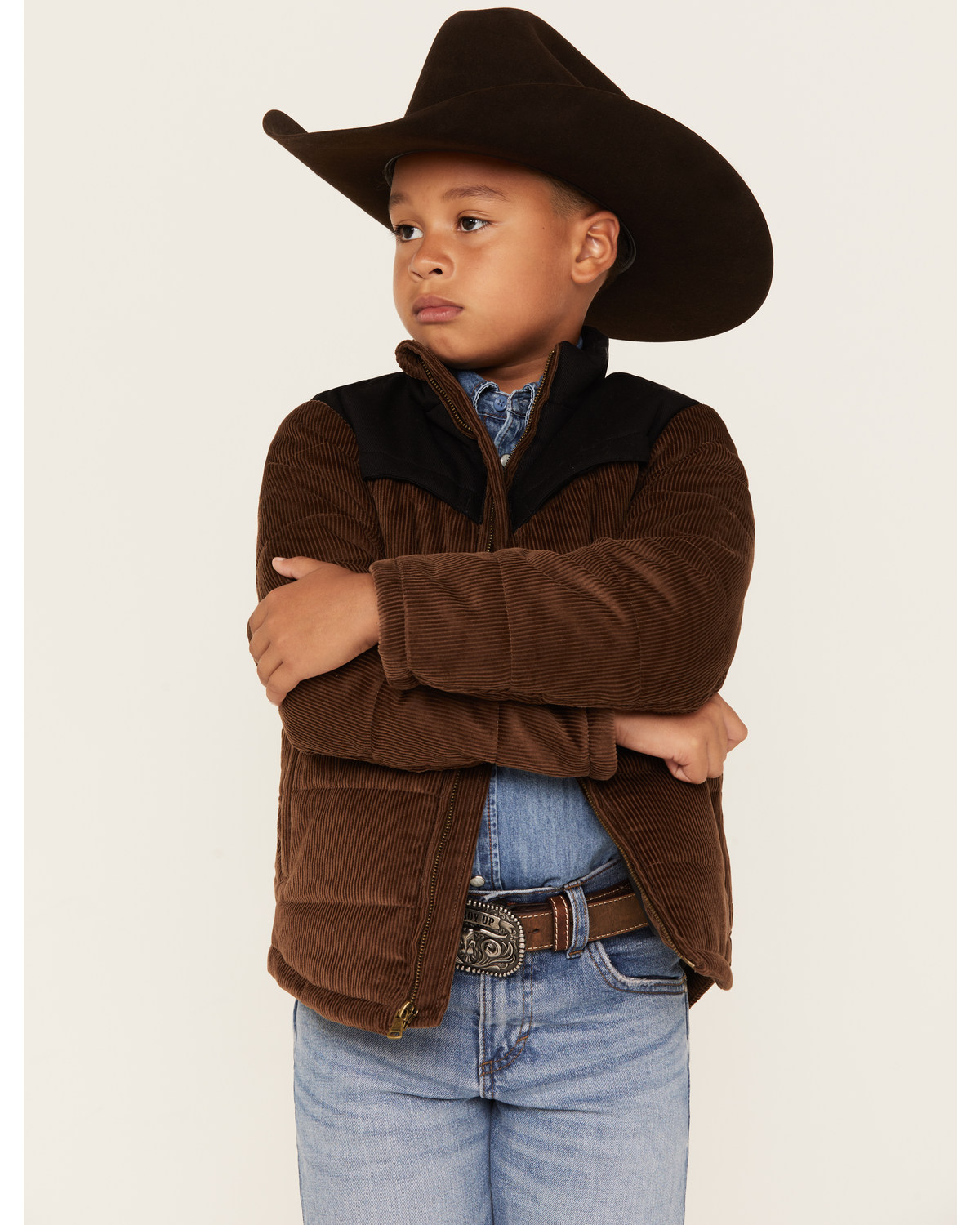 Cody James Boys' Corduroy Puffer Jacket