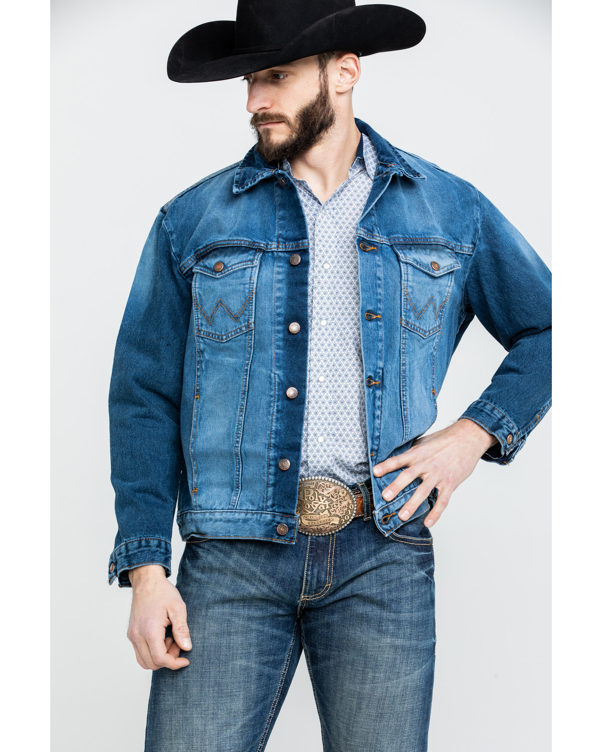 Wrangler Men S Cowboy Cut Button Front Denim Jacket Boot Barn