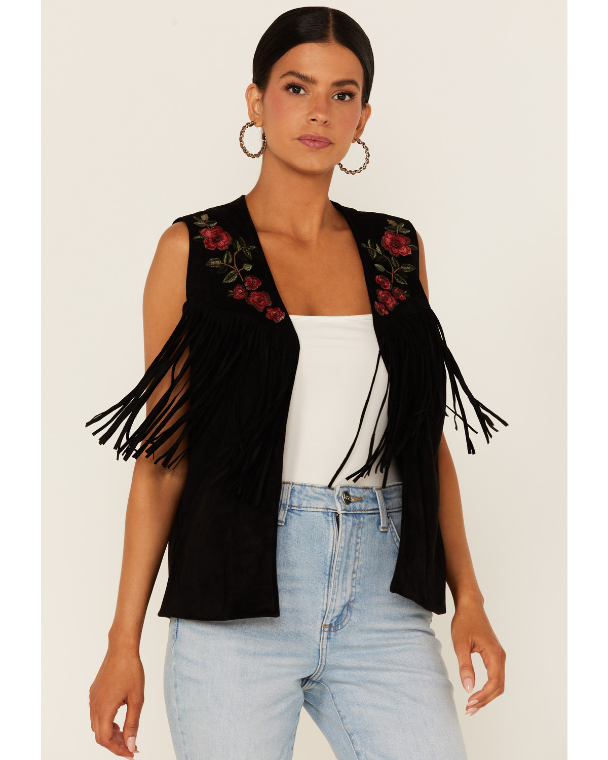 Maggie Sweet Women's Guajira Floral Fringe Vest