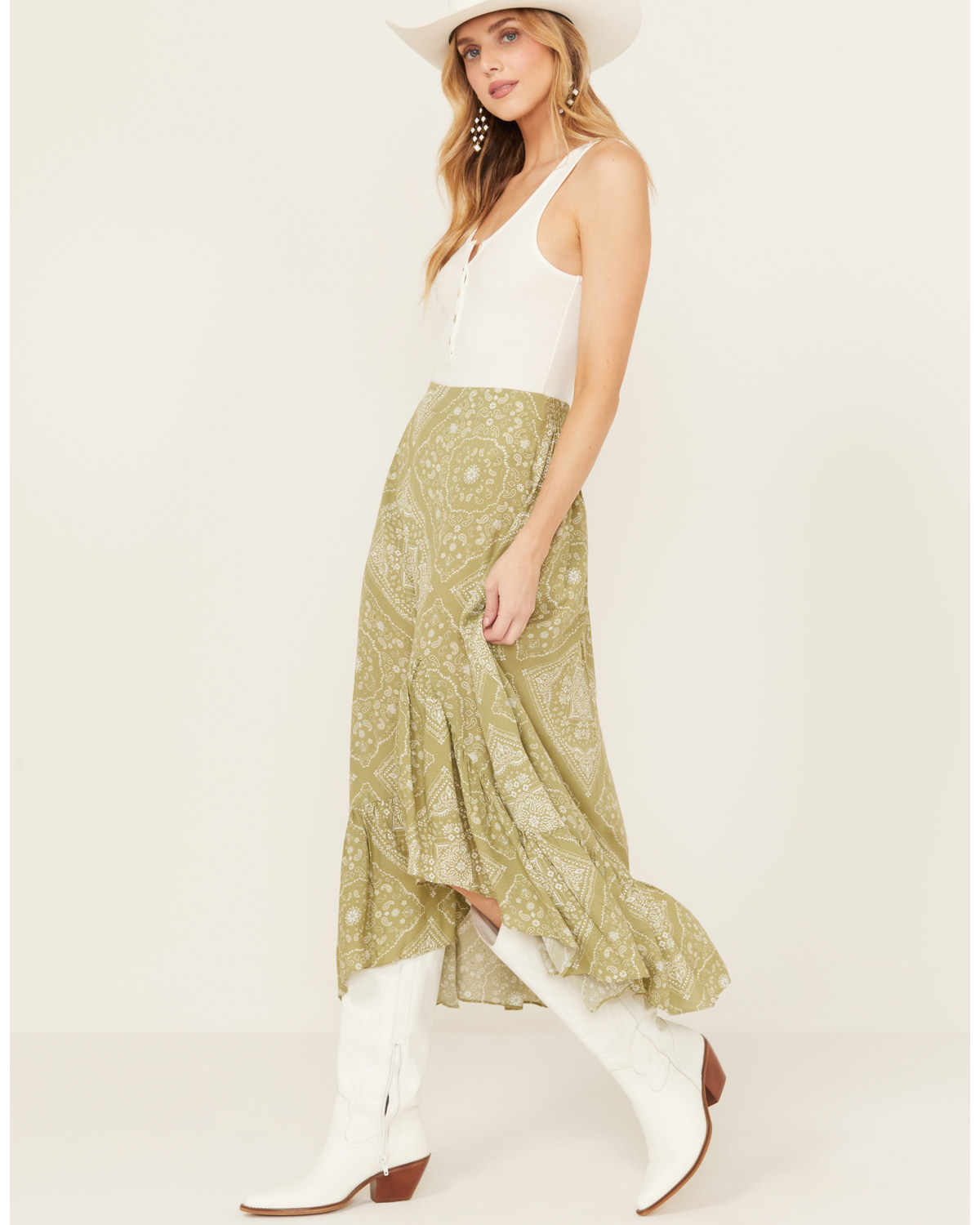 Ariat Women's Osage Bandana Print Midi Skirt