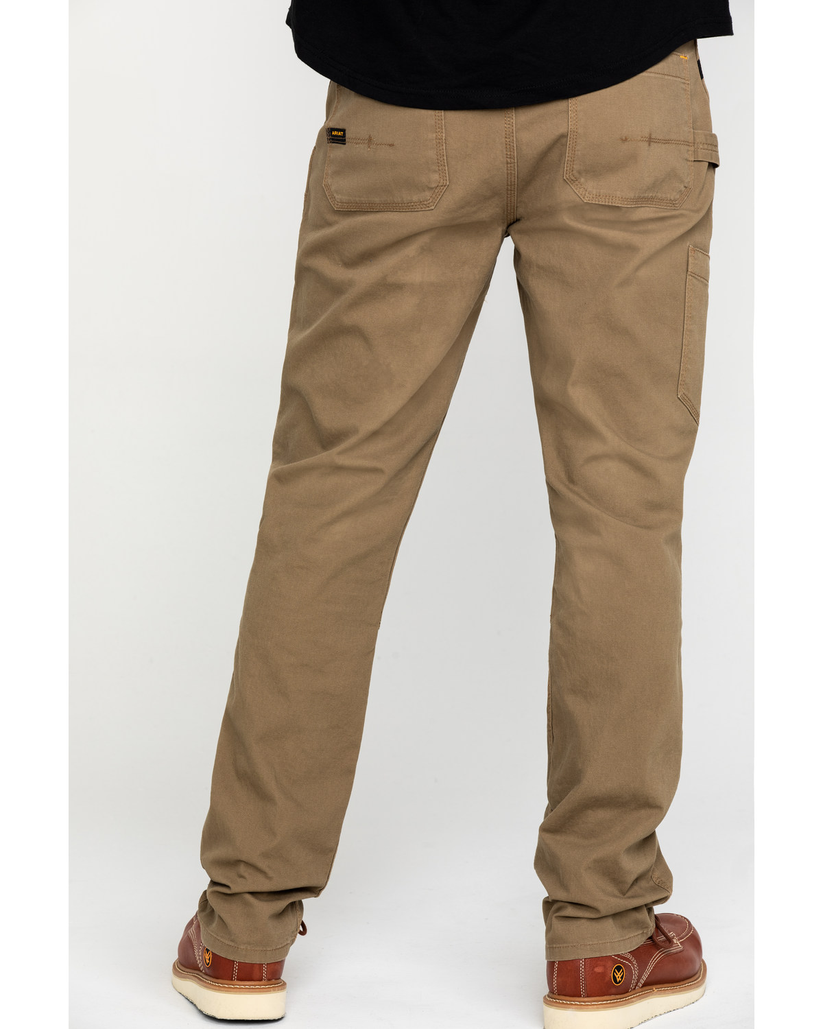 Ariat Men's Khaki Rebar M4 Made Tough Durastretch Double Front Straight Work Pants