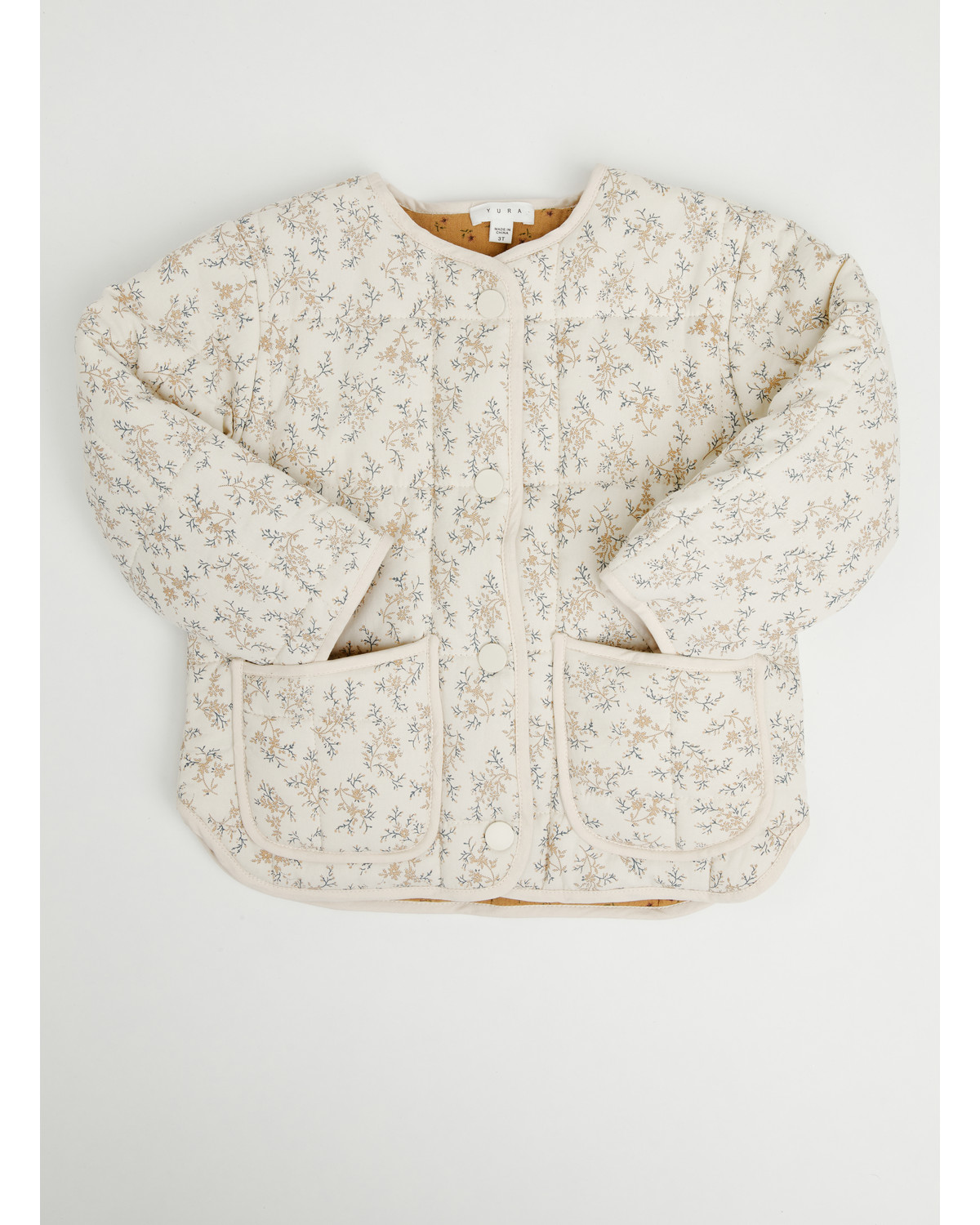 Yura Toddler Girls' Floral Print Quilted Jacket