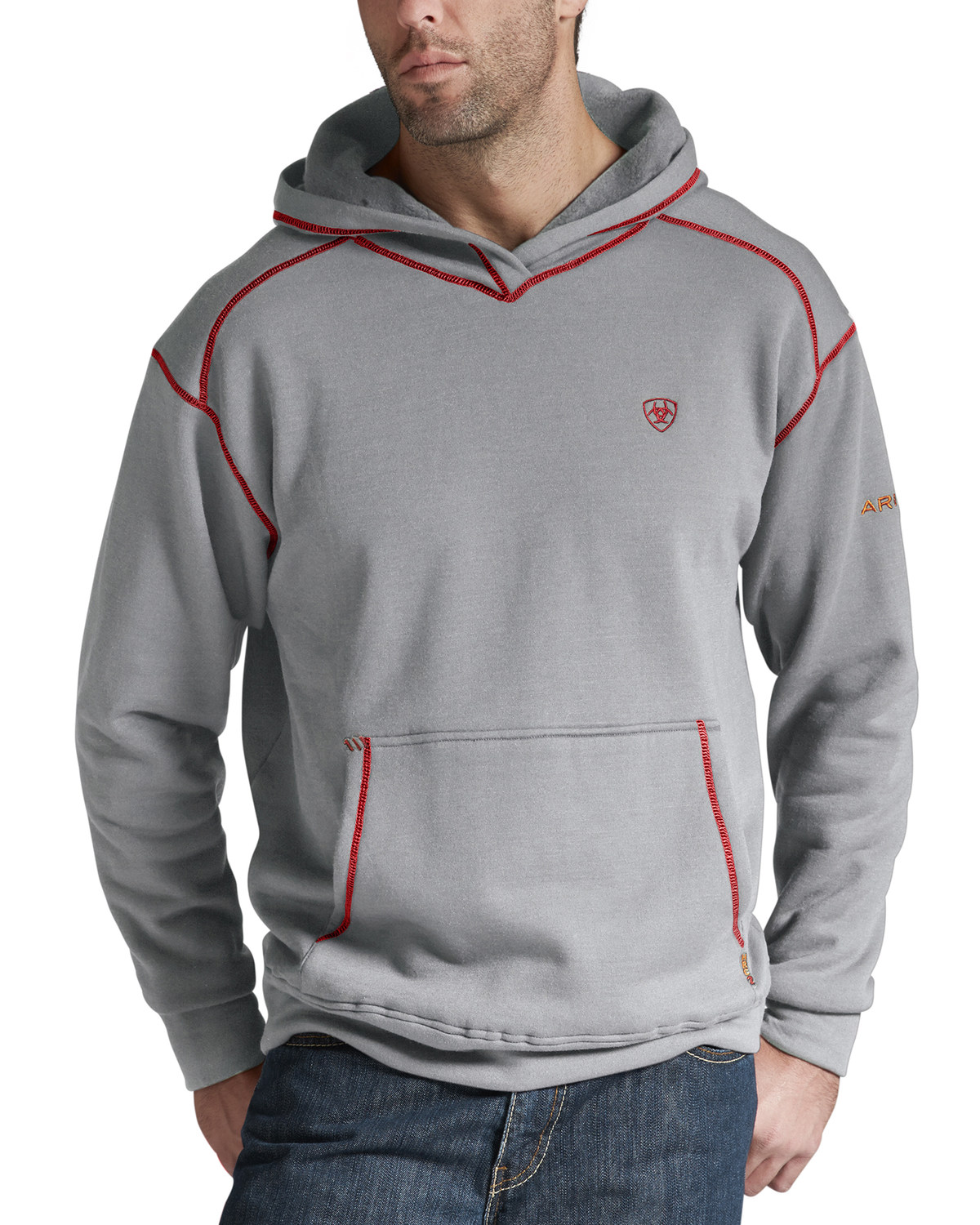 Ariat Men s Flame Resistant Polartec Grey Work Hooded Sweatshirt Big and Tall Boot Barn in Tustin CA