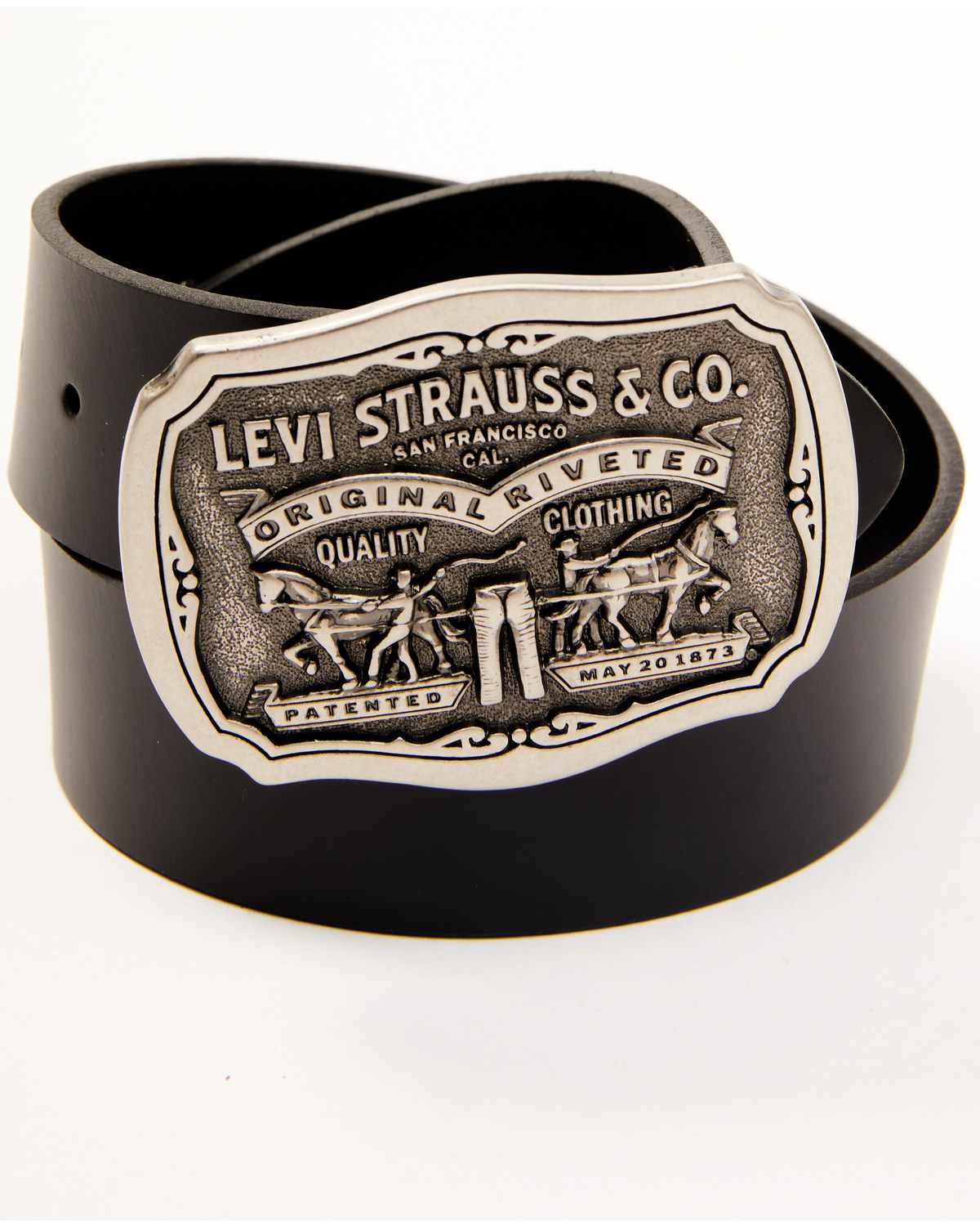 Levi's Men's Black Novelty Buckle Belt