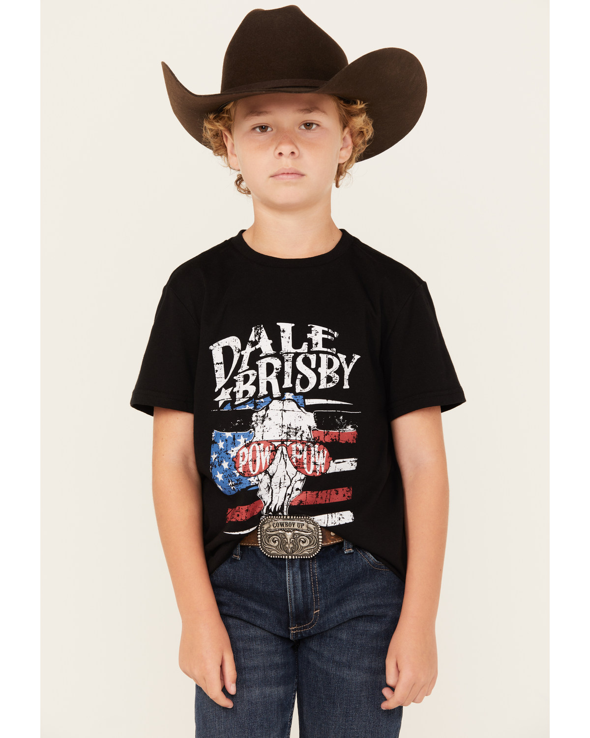 Rock & Roll Denim Boys' Dale Brisby Americana Short Sleeve Graphic T-Shirt