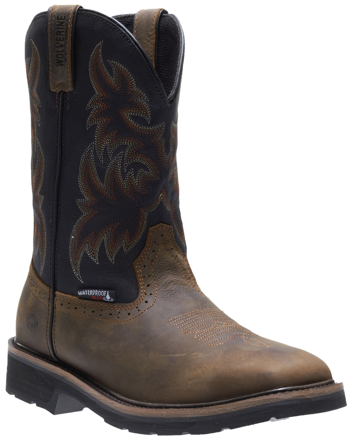 black waterproof cowboy boots