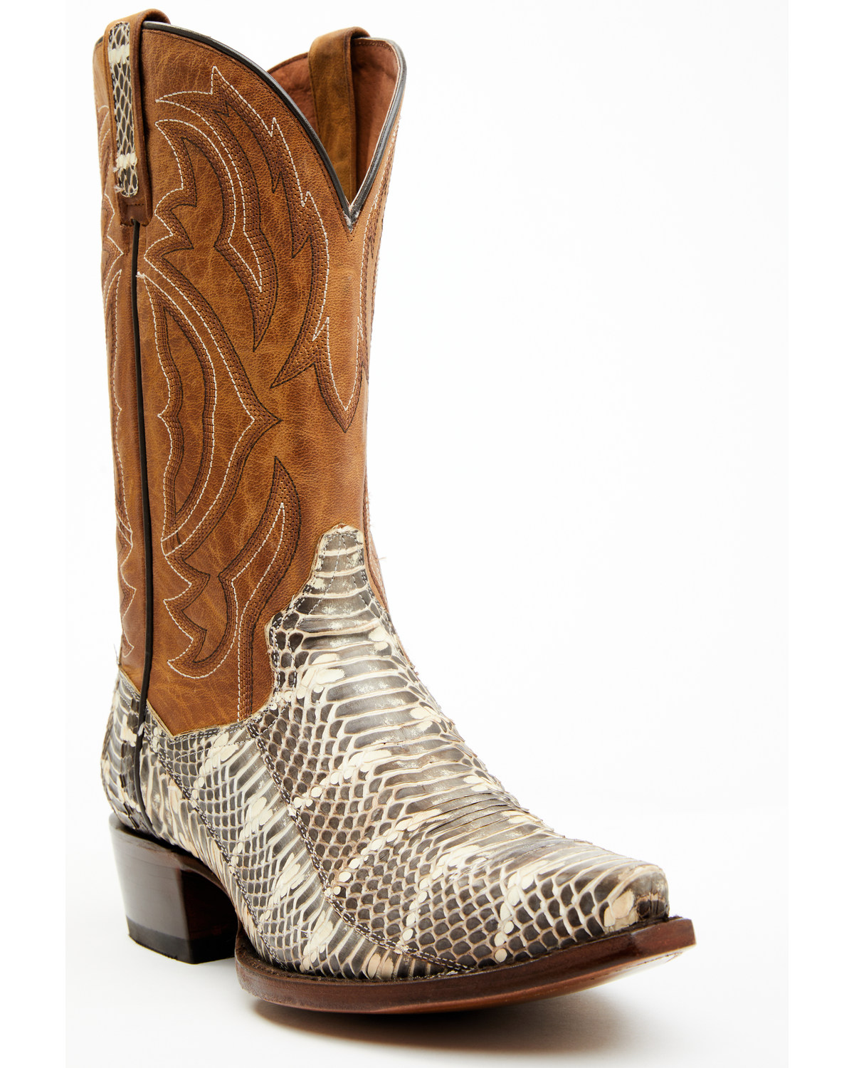 Dan Post Men's 12" Exotic Python Western Boots - Snip Toe