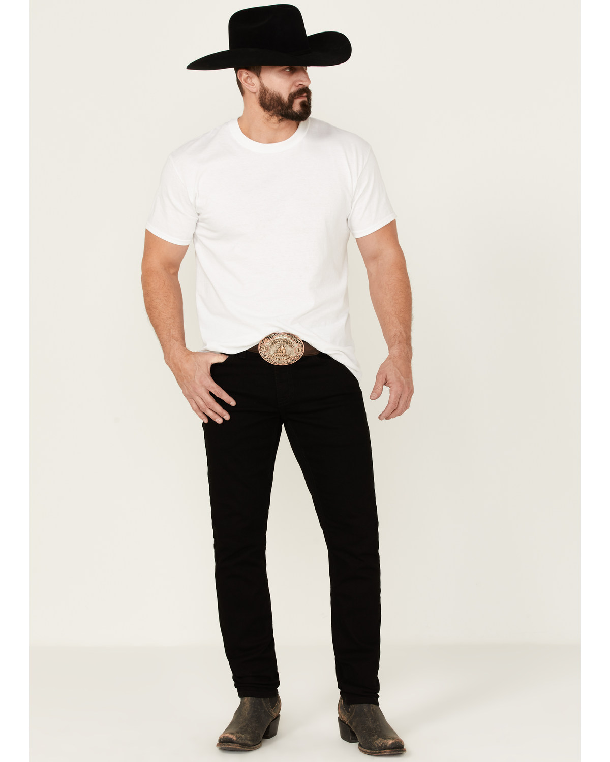 Cody James Men's Fresian Dark Wash Stretch Tapered Slim Straight Jeans
