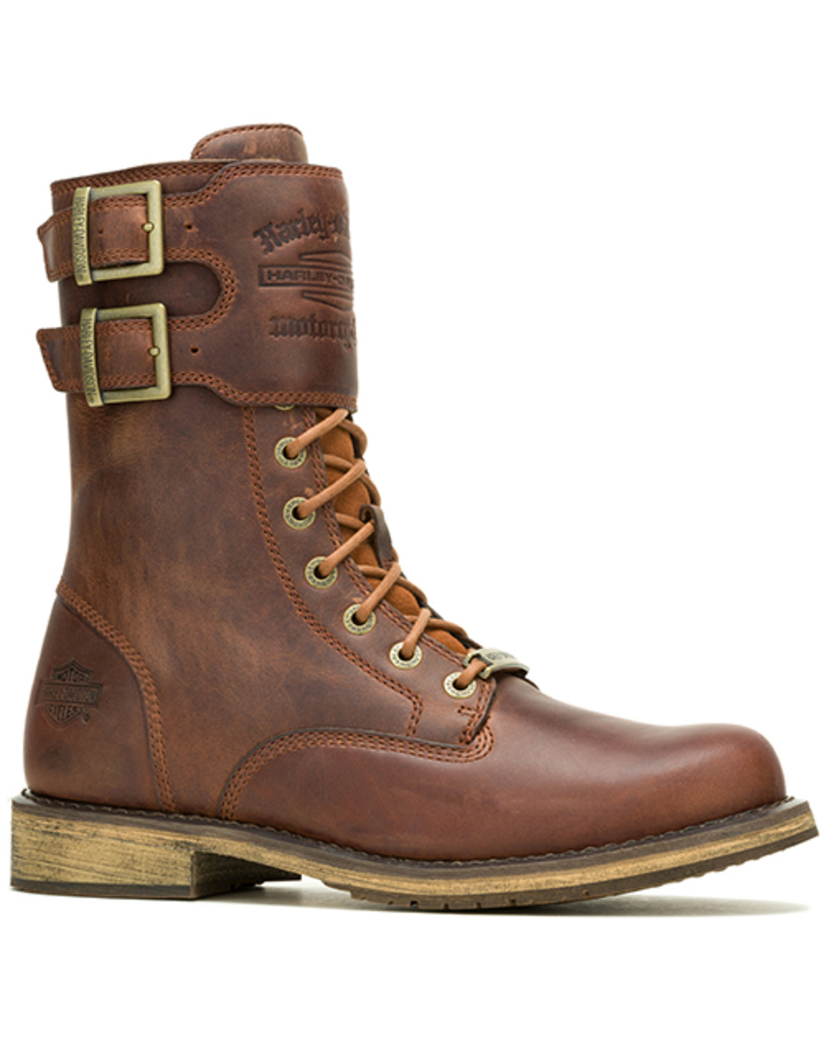 Round toe biker boots hot sale