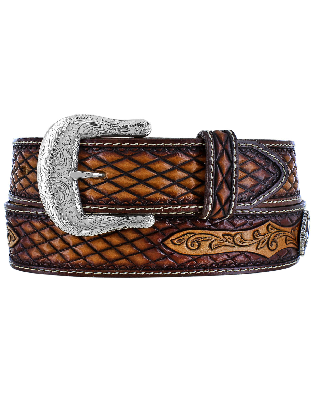 Leegin Men's Decatur Diamond Western Belt