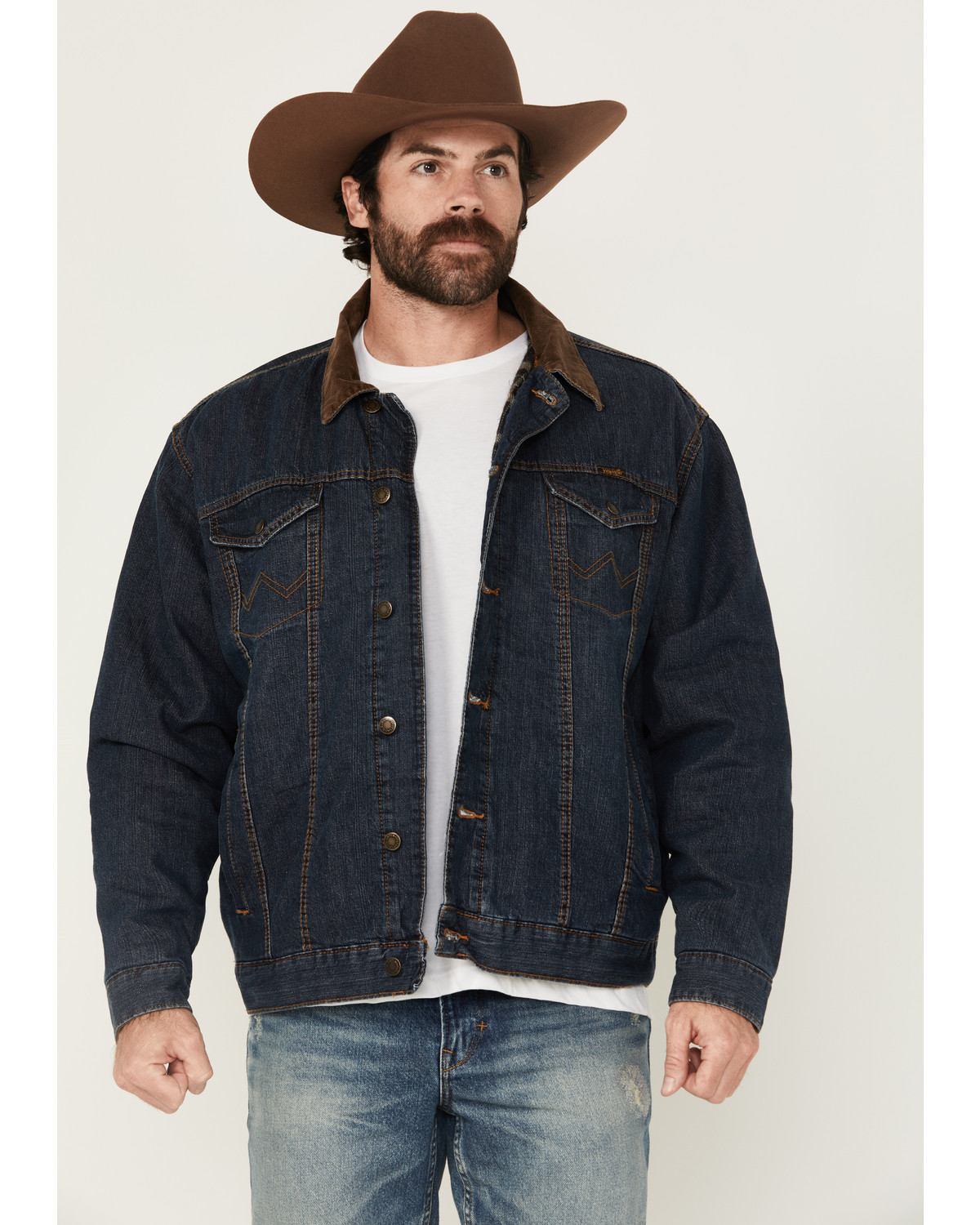 Wrangler Men's Concealed Carry Blanket-Lined Denim Jacket