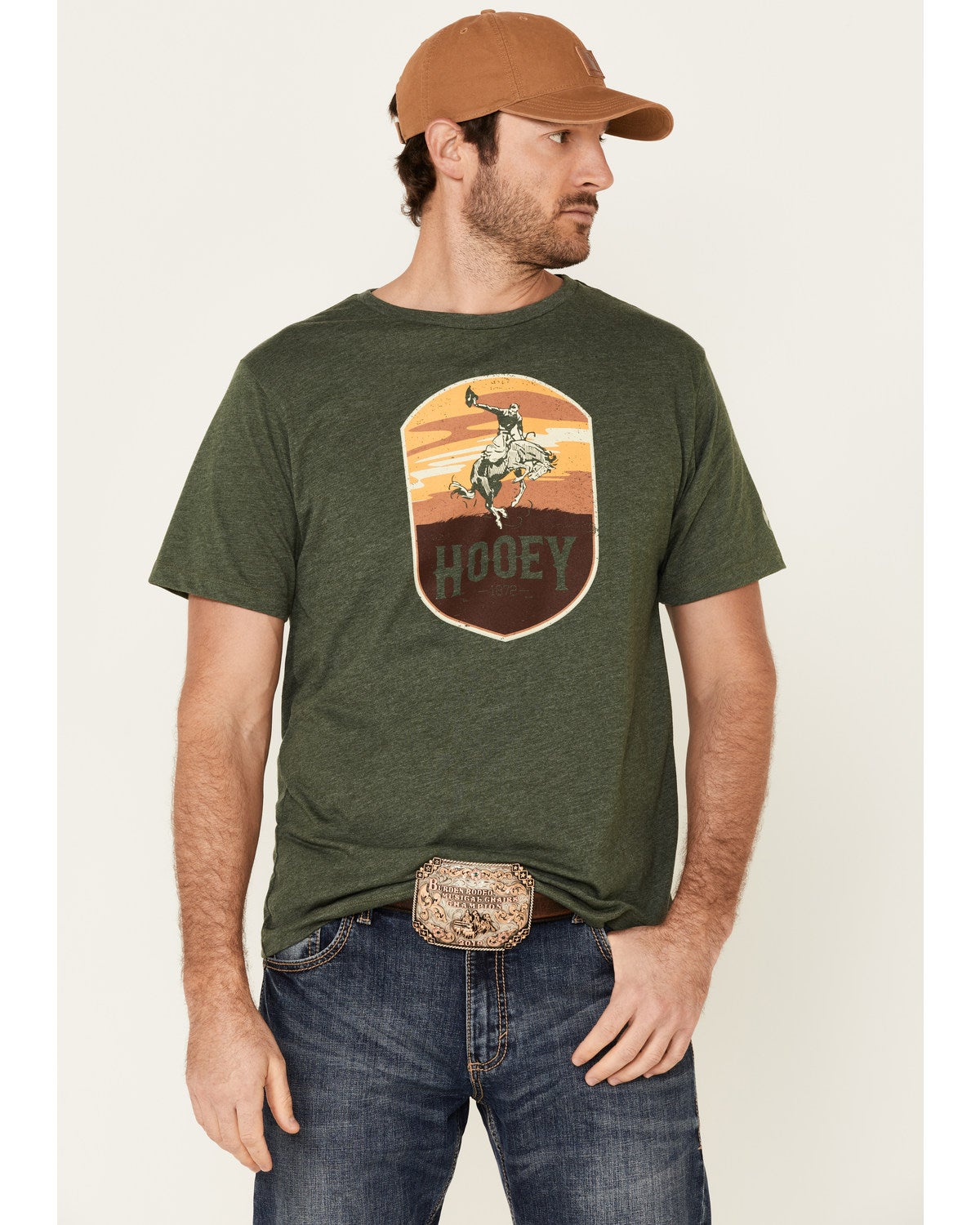 Olive Cheyenne Logo Short Sleeve 
