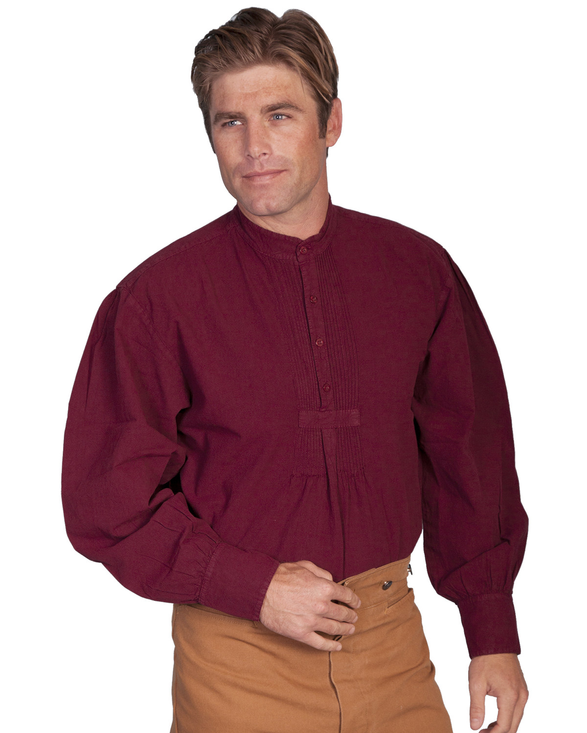 RangeWear by Scully Men's Pleated Front Pullover Western Shirt - Big & Tall