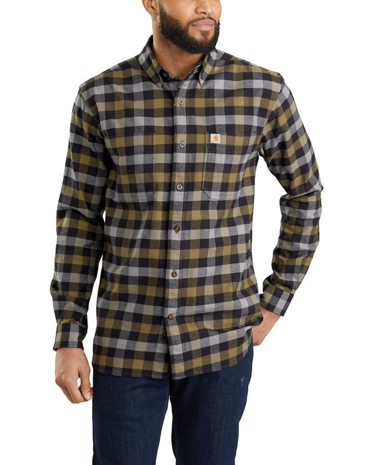 Carhartt men's rugged flex hamilton plaid shirt Clearance