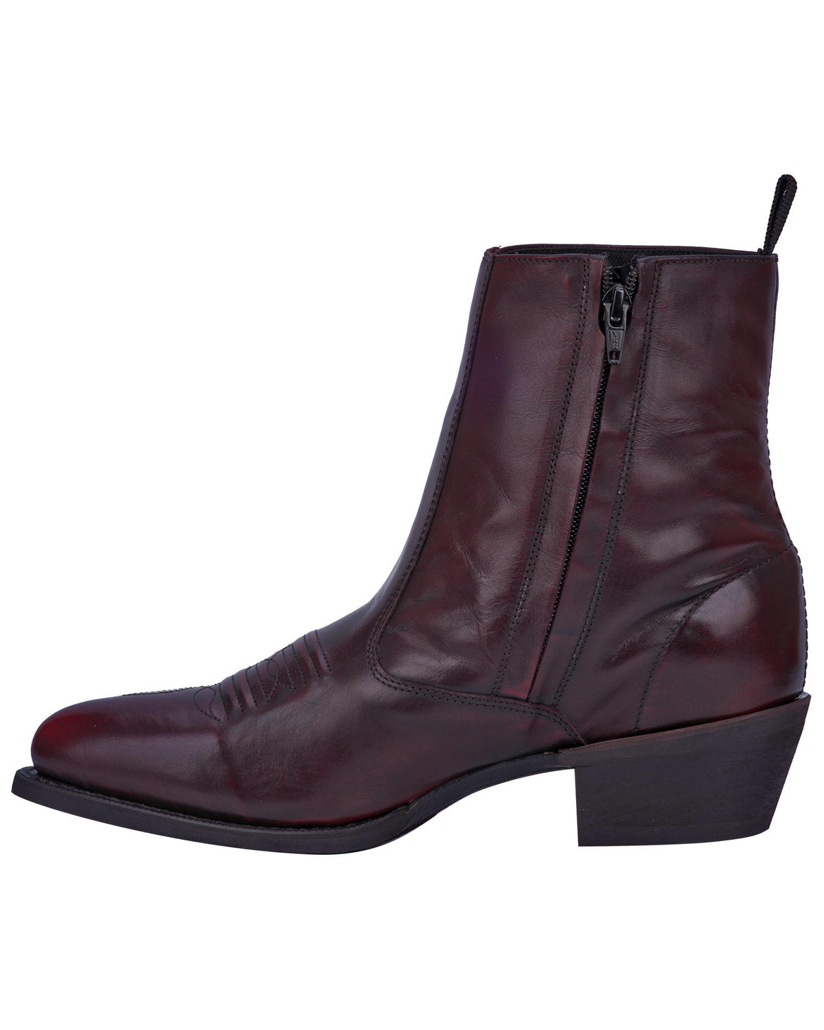 cowboy boots with zipper on the side