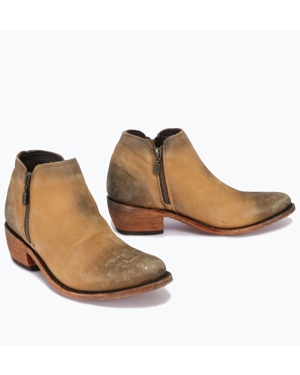 double zipper booties