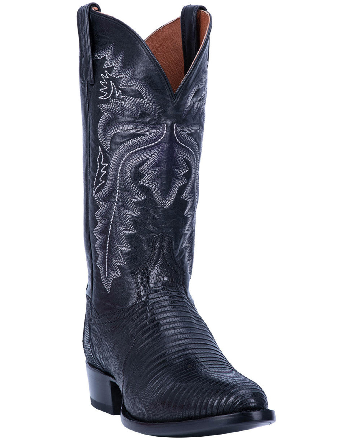 black round toe cowboy boots