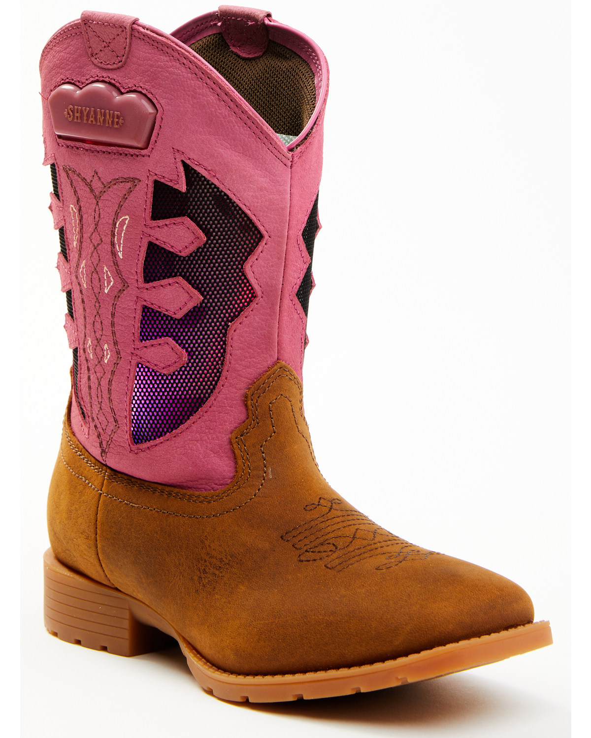 Shyanne Girls' Light-Up Western Boots - Round Toe
