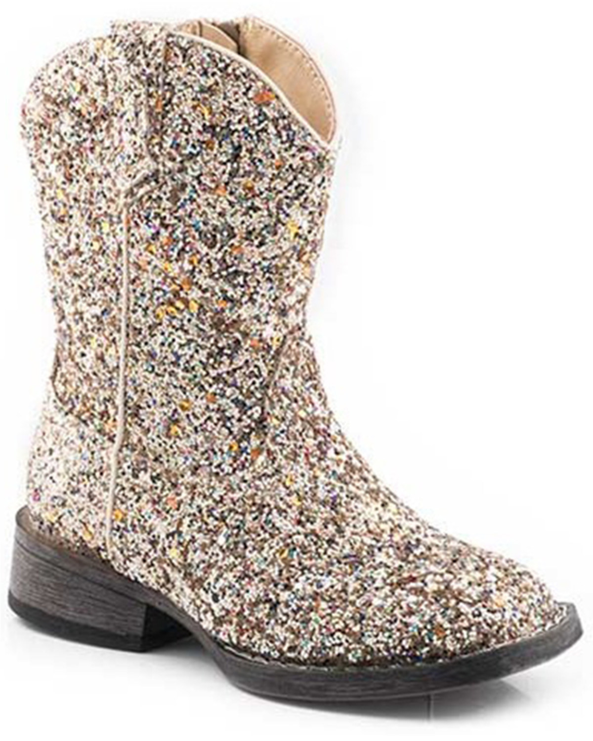 Roper Little Girls' Glitter Galore Western Boots - Square Toe