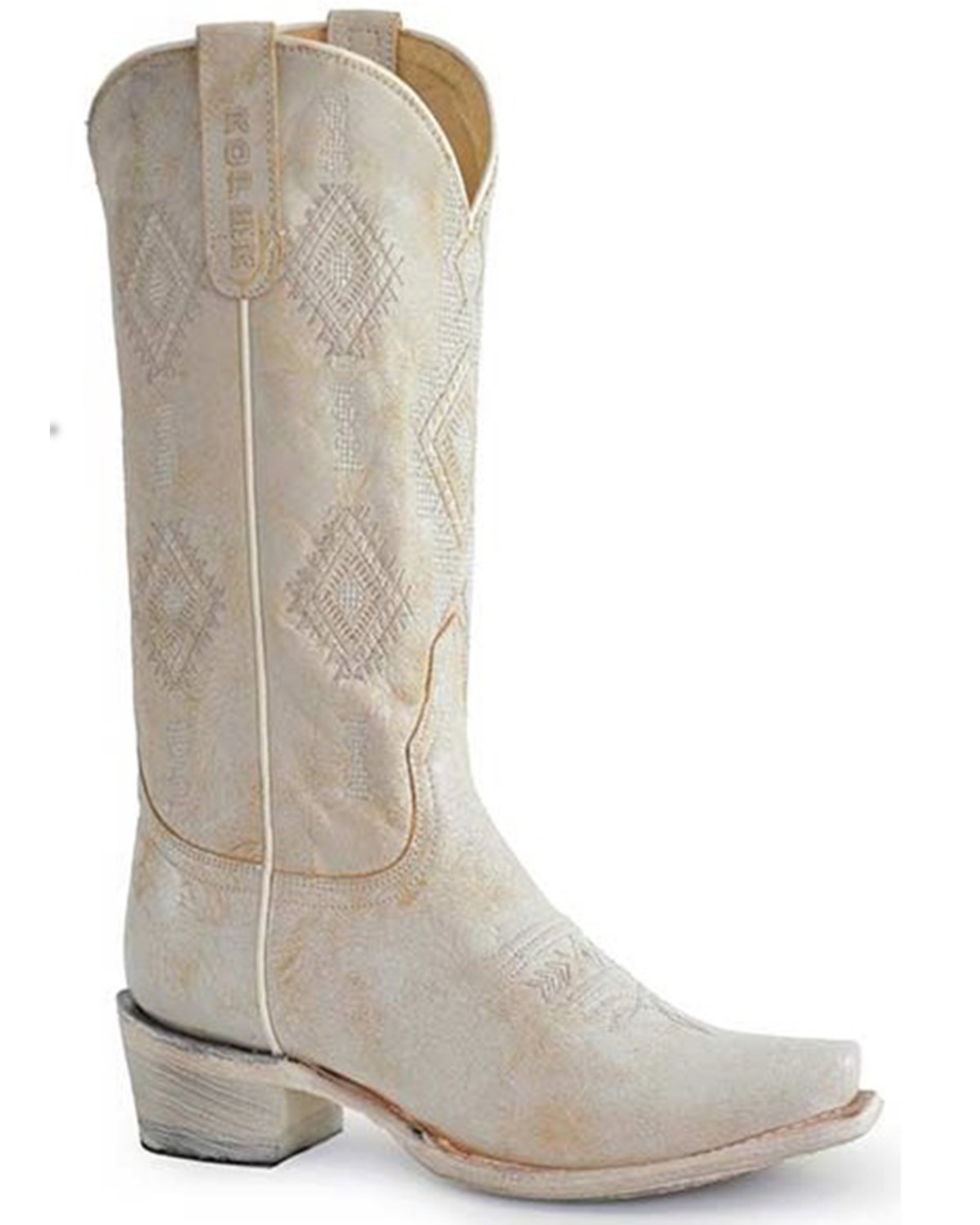 Roper Women's Southwestern Print Embossed Western Boots - Snip Toe