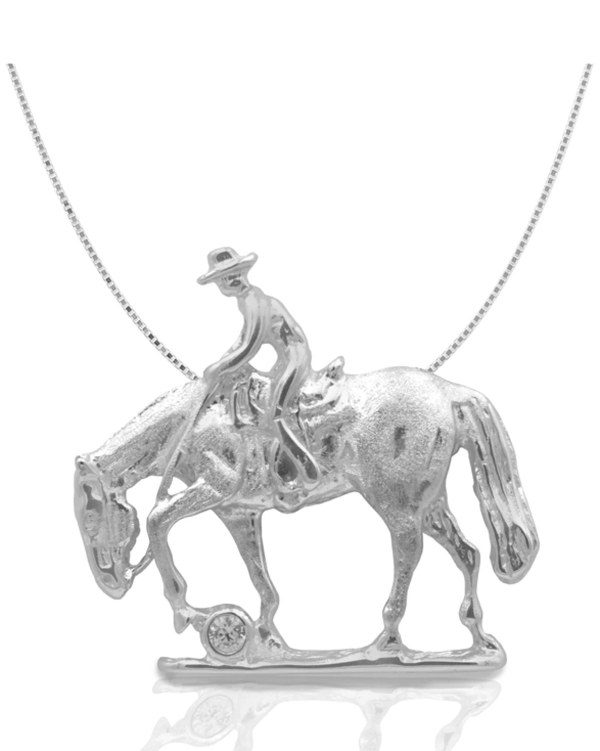 Kelly Herd Women's Silver Trail Horse Pendant Necklace
