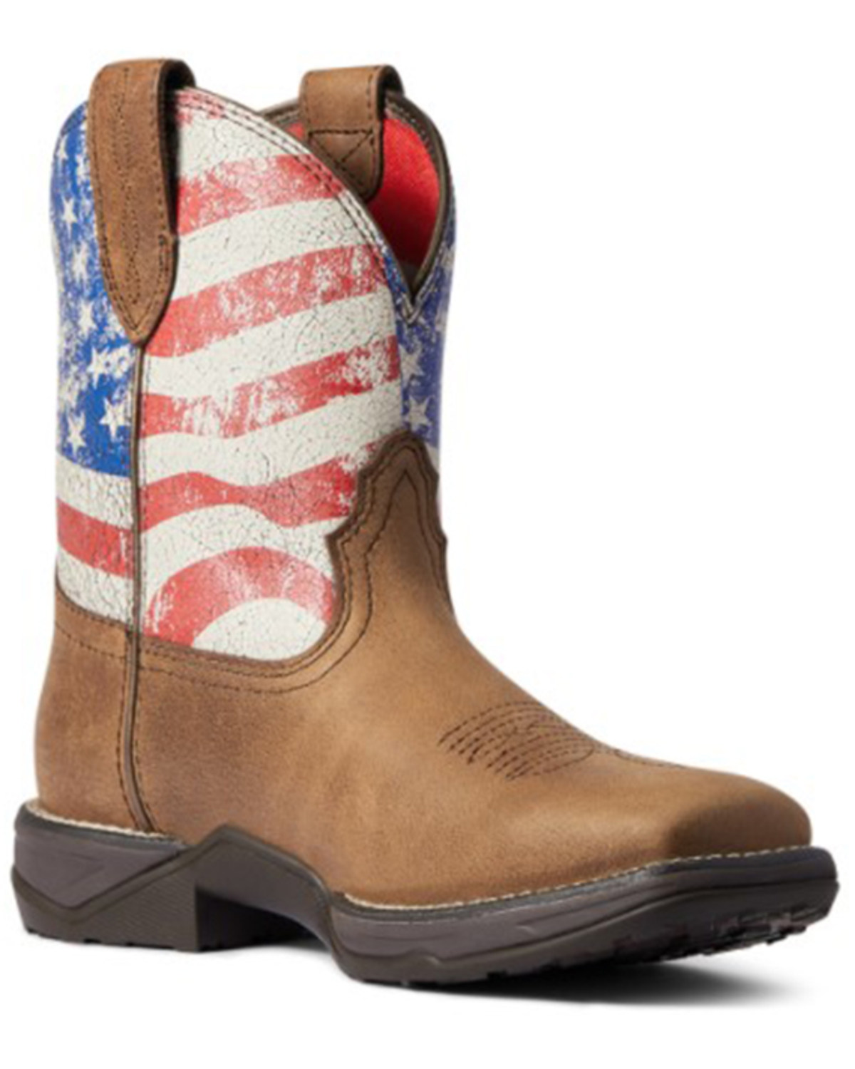 Ariat Women's Anthem Shortie Patriot Performance Western Boots - Broad Square Toe