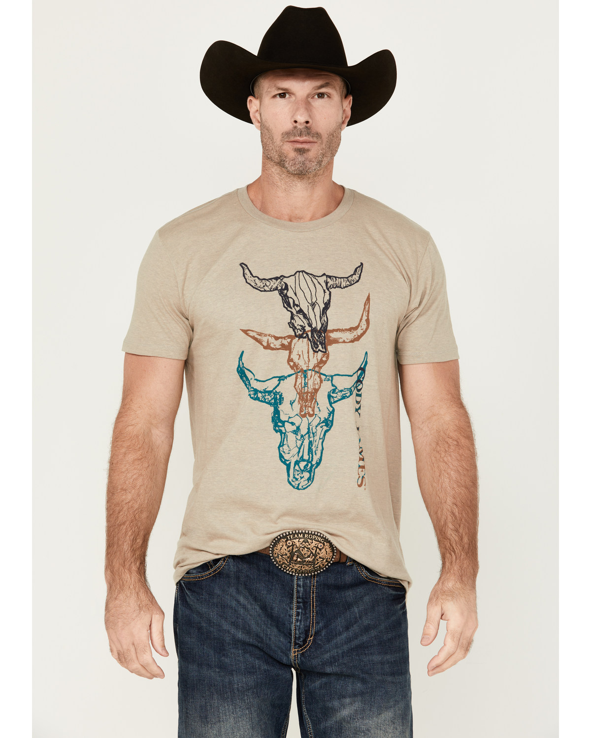 Cody James Men's Stacked Skull Short Sleeve Graphic T-Shirt