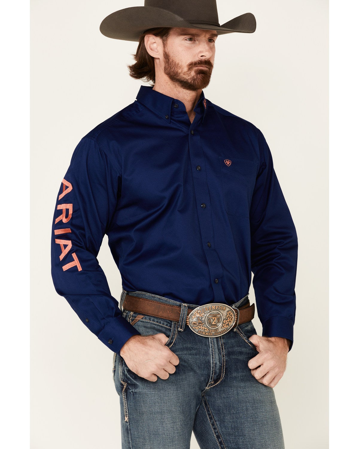 Long Sleeve Button-Down Western Shirt 