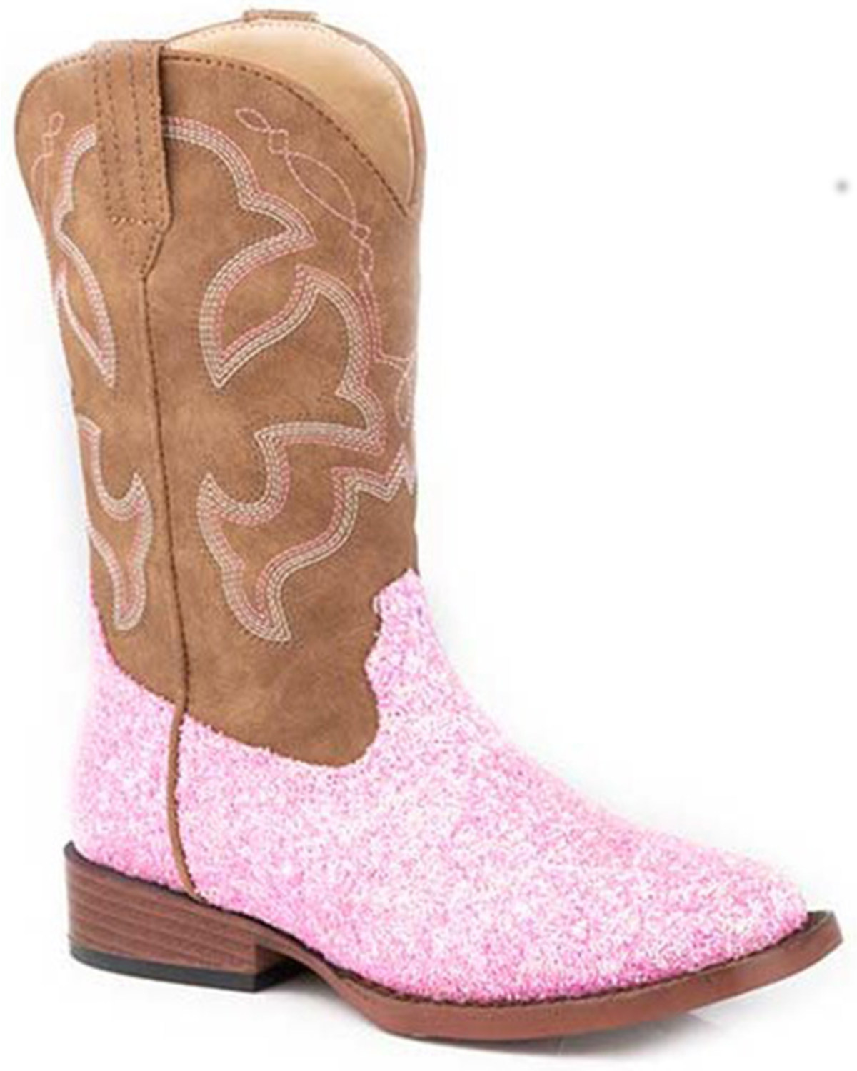 Roper Girls' Glitter Sparkle Western Boots - Square Toe
