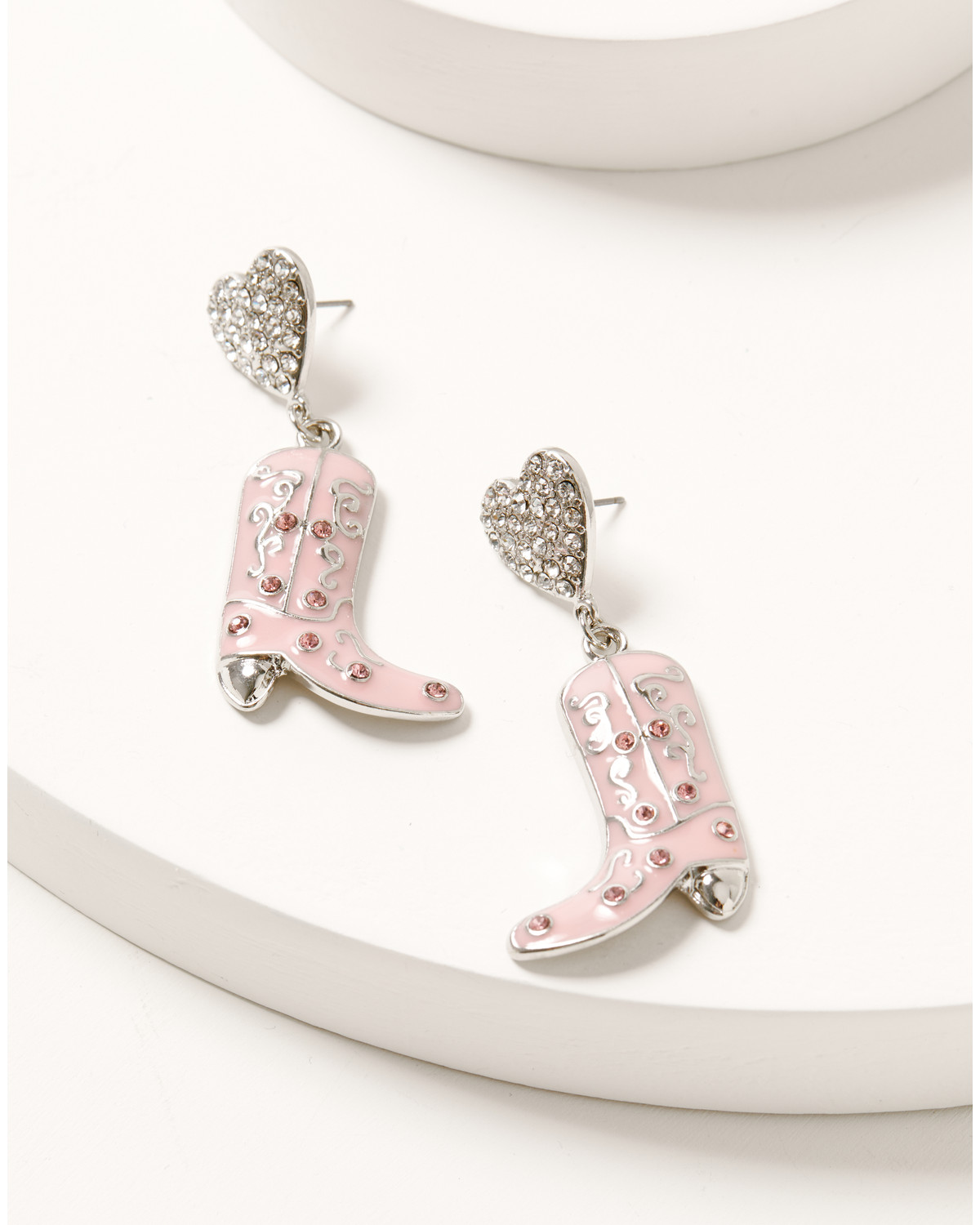 Shyanne Women's Boot and Heart Statement Earrings
