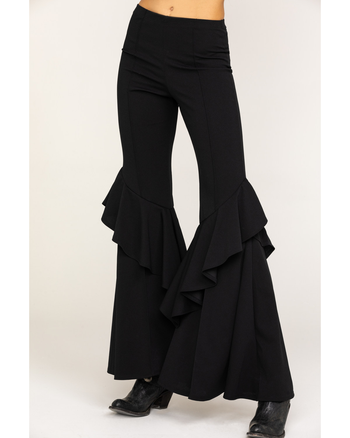 all black flare pants